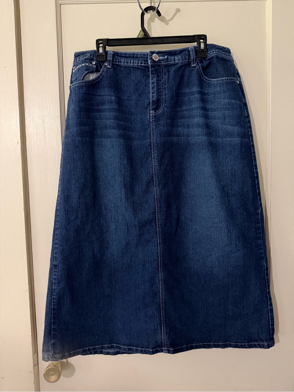Cato Dark Blue Denim Midi Skirt